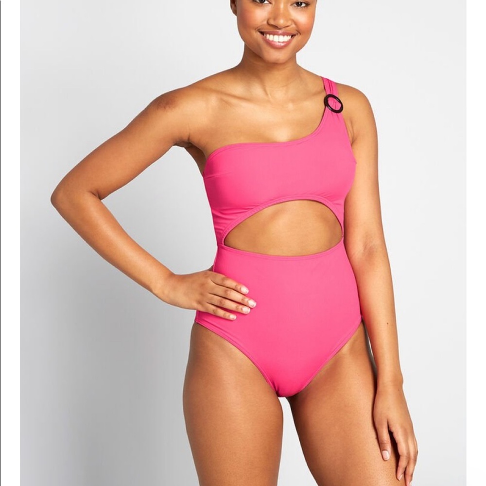 1 piece cut out bathing suit size L